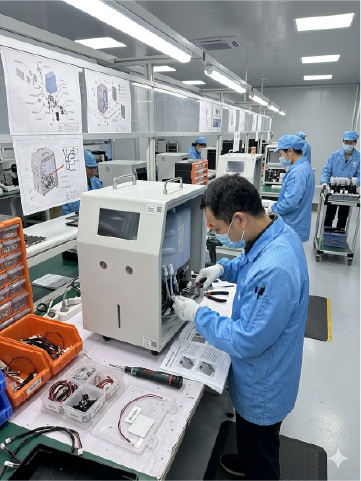 国内工場での組み立て
